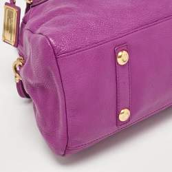 Marc by Marc Jacobs Purple Leather Classic Q Groovee Satchel