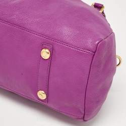 Marc by Marc Jacobs Purple Leather Classic Q Groovee Satchel