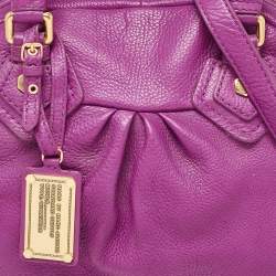 Marc by Marc Jacobs Purple Leather Classic Q Groovee Satchel