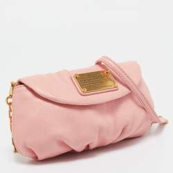 Pre Owned Marc by Marc Jacobs Pink Leather Classic Q Karlie Crossbody Bag