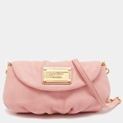Pre Owned Marc by Marc Jacobs Pink Leather Classic Q Karlie Crossbody Bag