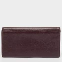 Marc by Marc Jacobs Dark Purple Leather Flap Wallet