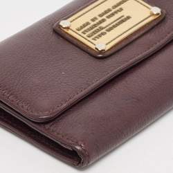 Marc by Marc Jacobs Dark Purple Leather Flap Wallet