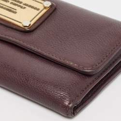 Marc by Marc Jacobs Dark Purple Leather Flap Wallet