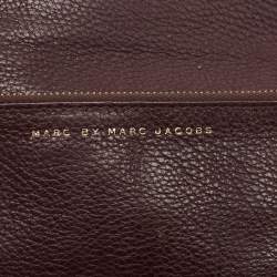 Marc by Marc Jacobs Dark Purple Leather Flap Wallet