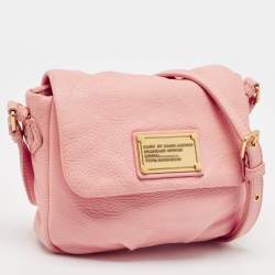 Pre Owned Marc by Marc Jacobs Pink Leather Classic Q Isabelle Crossbody Bag