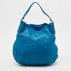 Marc by Marc Jacobs Blue Leather Classic Q Hillier Hobo