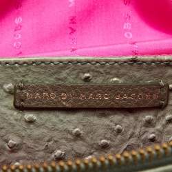 Marc by Marc Jacobs Olive Green Ostrich Embossed Leather Take Me Tote