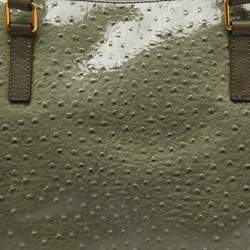 Marc by Marc Jacobs Olive Green Ostrich Embossed Leather Take Me Tote