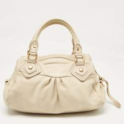 مملوكة مسبقًا Marc by Marc Jacobs Off White Leather Classic Q Baby Groovee Satchel