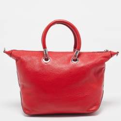Marc by Marc Jacobs Red Leather Too Hot To Handle Zip Satchel