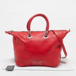 Marc by Marc Jacobs Red Leather Too Hot To Handle Zip Satchel