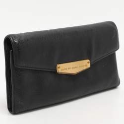 Marc by Marc Jacobs Black Leather Trifold Continental Wallet