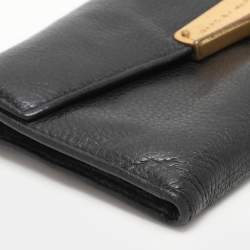 Marc by Marc Jacobs Black Leather Trifold Continental Wallet