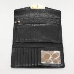 Marc by Marc Jacobs Black Leather Trifold Continental Wallet
