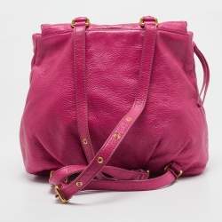 Marc by Marc Jacobs Pink Leather Classic Q Mariska Backpack