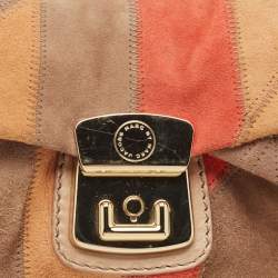 Pre Owned Marc by Marc Jacobs Tricolor Striped Suede Clutch