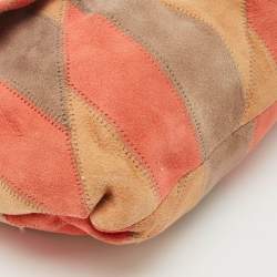 Pre Owned Marc by Marc Jacobs Tricolor Striped Suede Clutch