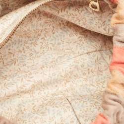 Pre Owned Marc by Marc Jacobs Tricolor Striped Suede Clutch