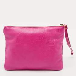 Marc by Marc Jacobs Fuchsia Leather Classic Q Wristlet Clutch