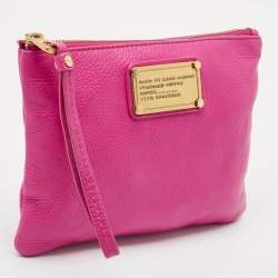 Marc by Marc Jacobs Fuchsia Leather Classic Q Wristlet Clutch