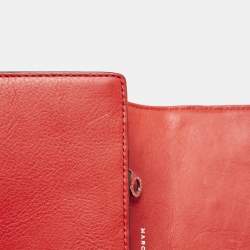 Marc by Marc Jacobs Red Leather Eyelet Flap Wallet On Chain