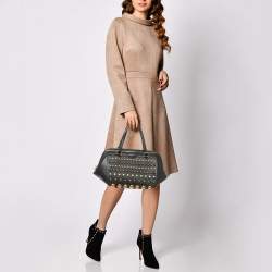 Marc by Marc Jacobs Dark Grey Leather Thunderdome Satchel