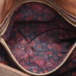Marc by Marc Jacobs Brown Logo Embossed Leather Hobo
