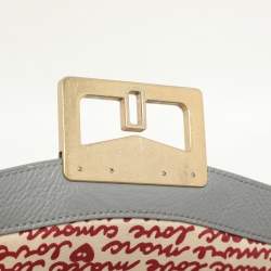 Marc by Marc Jacobs Grey Leather Turn Lock Flap Satchel