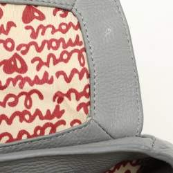 Marc by Marc Jacobs Grey Leather Turn Lock Flap Satchel