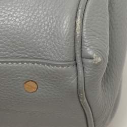 Marc by Marc Jacobs Grey Leather Turn Lock Flap Satchel