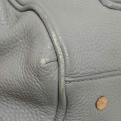 Marc by Marc Jacobs Grey Leather Turn Lock Flap Satchel