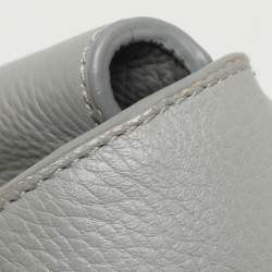 Marc by Marc Jacobs Grey Leather Turn Lock Flap Satchel