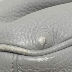 Marc by Marc Jacobs Grey Leather Turn Lock Flap Satchel