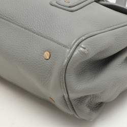 Marc by Marc Jacobs Grey Leather Turn Lock Flap Satchel