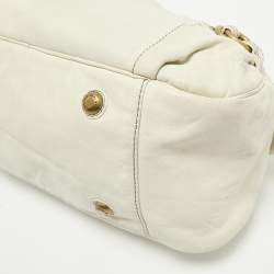 Marc by Marc Jacobs Off White Leather Totally Benny Satchel