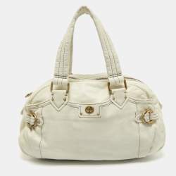 Marc by Marc Jacobs Off White Leather Totally Benny Satchel