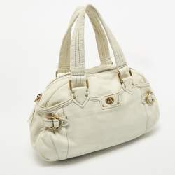 Marc by Marc Jacobs Off White Leather Totally Benny Satchel