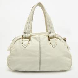 Marc by Marc Jacobs Off White Leather Totally Benny Satchel