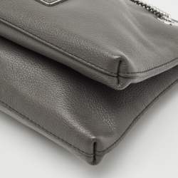 Pre Owned Marc by Marc Jacobs Grey Leather New Too Hot To Handle Double Decker Crossbody Bag