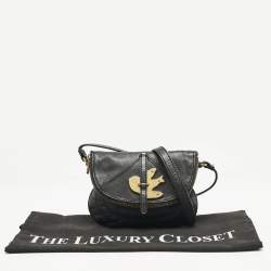 Marc by Marc Jacobs Black Leather Petal to the Metal Flap Crossbody Bag 