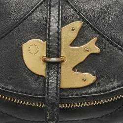 Marc by Marc Jacobs Black Leather Petal to the Metal Flap Crossbody Bag 