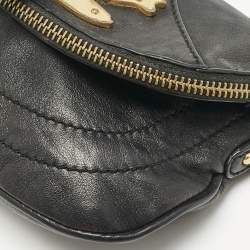 Marc by Marc Jacobs Black Leather Petal to the Metal Flap Crossbody Bag 