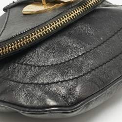 Marc by Marc Jacobs Black Leather Petal to the Metal Flap Crossbody Bag 