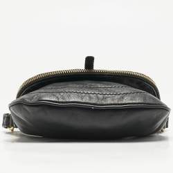 Marc by Marc Jacobs Black Leather Petal to the Metal Flap Crossbody Bag 