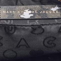 Pre Owned Marc by Marc Jacobs Black/Grey Animal Printed Leather Shoulder Bag