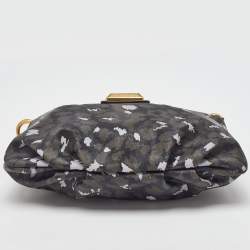 Pre Owned Marc by Marc Jacobs Black/Grey Animal Printed Leather Shoulder Bag