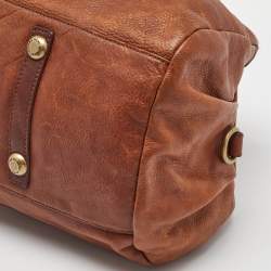 Pre Owned Marc by Marc Jacobs Brown Leather Classic Q Baby Groovee Satchel