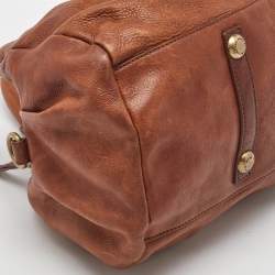 Pre Owned Marc by Marc Jacobs Brown Leather Classic Q Baby Groovee Satchel