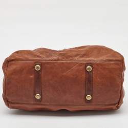 Pre Owned Marc by Marc Jacobs Brown Leather Classic Q Baby Groovee Satchel